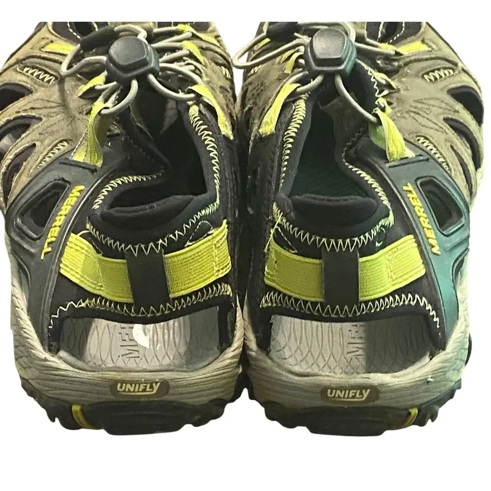 Merrell All Out Blaze Sieve Water Shoes Men’s 10 Castle Rock Green Vibram Gorp
